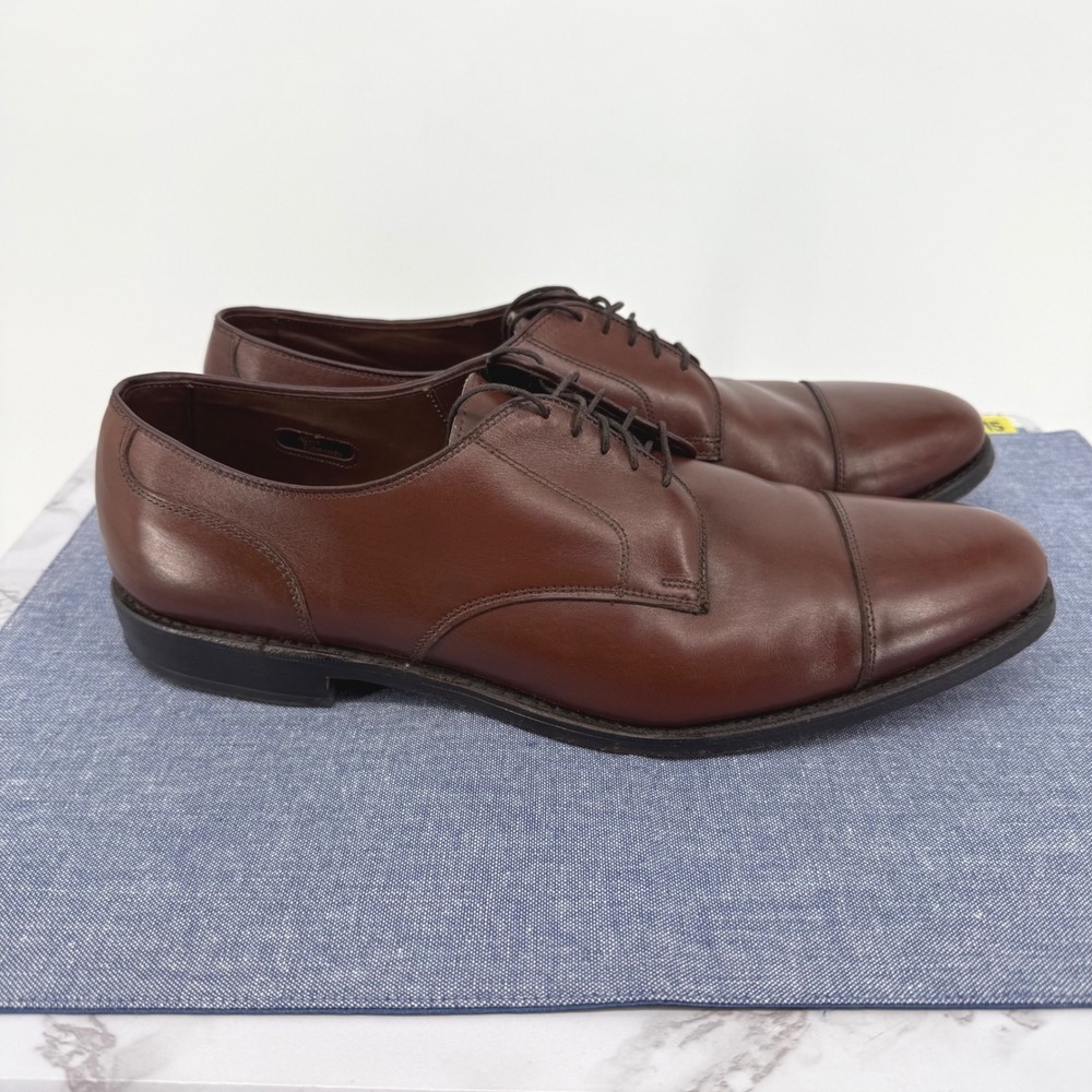 Allen Edmonds Margate Cap Toe Oxford Dress Shoes Men's 12B Brown Leather Lace Up